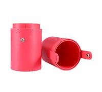 SMASOLO Makeup Brush Organizer PU Leather Travel Case Capacity Cosmetic Storage Bucket Red for Keeping Brushes Clean and Tidy The Go