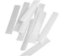 SMASOLO Makeup Brush Protective Covers 100pcs 12x1cm White Pe Plastic Net Sleeves Makeup Brush Protector Mesh Covers for Travel and Storage