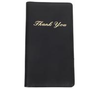 SMASOLO Menu Folder for Home Hotel Notepad Holder Business Bill Wallet Receipt Storage Case Receipt Holder Wallet Waitress Check Presenter Pu Black