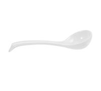 SMASOLO Microwave and Dishwasher Safe Porcelain Soup Spoon with Long Steel-Wrapped Handle Bone China Ceramic Asian Ladle for Serving Ramen Dumplings Miso Soup and Large Kitchen Use