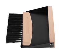 SMASOLO Mini Multi-Function Dustpan and Brush for Desktop Cleaning Lightweight Small with Nylon Bristles and Beech Wood Handle Easy to Use and Store for Keyboard and Surface Dust Removal
