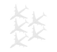 SMASOLO Miniature Airplane Model 5 Pcs Plastic Craft Plane Ornaments for Sand Tray Architectural Scene Model Making and Room Decoration