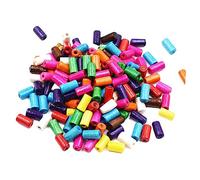 SMASOLO Mixed Color Cylindrical Wooden Beads About Tube Beads with Mini for Creative DIY Jewelry Making Craft Decorations Bracelets Keyrings and Home Accessories