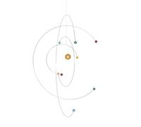 SMASOLO Modern Wind Chime Scientific Atom Mobile 29Cm Metal Hanging Mobile Artistic Appeal for Science Enthusiasts and Bedrooms Space Decor