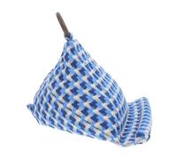 SMASOLO Multi-function Tablet Pillow Stand and Phone Holder for Bed and Sofa, Soft Blue Reading Cushion with Triangular Support for Comfortable Tablet and Book Use