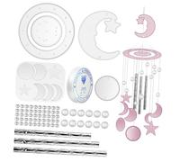 SMASOLO Multi-Functional Wind Chime DIY Kit Silicone Mold for Crafting Unique Garden Chimes and Hanging Charms Complete Reusable Non-Stick Silicone Mold Tool Kit with High Tear-Resistant