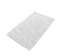 SMASOLO Nail Art Table Mat with Full Rhinestone Design Shiny Diamond Nail Pad Silver Resin Surface with Eco-friendly Adhesive Backing for Manicure Salon