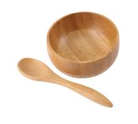 SMASOLO Natural Bamboo DIY Mask Stirring Bowl and Spoon for Skin Care Cosmetic Mixing Tools for Homemade Facial Masks and Hairdressing at Home