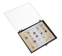 SMASOLO Natural Stone Mineral Specimen Polished Gemstone Collection for Learning and Desktop Decor Decorative Rock Samples for Home and Office Display Unique Geological Teaching Materials