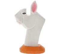 SMASOLO Natural Wood Rabbit Glasses Holder Cute Animal Shape Eyeglass Display Stand with Groove Design for Glasses Storage and Office Desk Decor Lightweight Handcrafted Eyewear Rack for