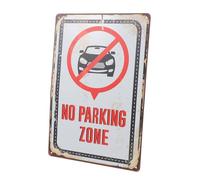 SMASOLO No Parking Sign Iron Weatherproof Warning Sign for Driveways and Yards Quick Easy Installation Outdoor Traffic Control