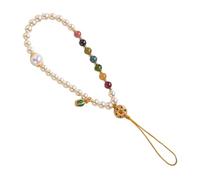 SMASOLO Pearl Phone Wrist Strap Beaded Lost Lanyard Cute Phone Charm Holder for Stylish Wristlet Accessory for Valentine's Day