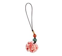 SMASOLO Peony Flower Phone Chain Pendant for Women Adjustable Mobile Phone Strap Bohemian Style 1.5m Length for Everyday Use