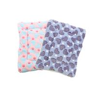 SMASOLO Pet Blanket Mat 2 Pack Soft Cotton Sleeping Pad for Small Dogs and Cats Cozy Cushion Suitable for Camping and Indoor Random Color