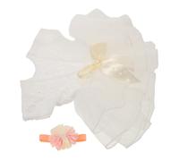 SMASOLO Photography Outfit Soft Tulle Tutu Dress with Floral Hairband for Photoshoot Comfortable Girl Dress for Precious Growth Moments Shower Photo Props