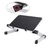 SMASOLO Portable Adjustable Ergonomic Laptop Stand Vented Design for Optimal Airflow Multi Angle Positioning Sturdy Aluminum Table Stand Compatible with Tablets and Laptops Black