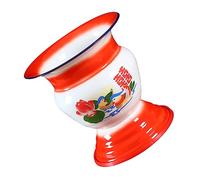SMASOLO Portable Enamel Spittoon with High Stand Chinese Style Training Seat for Adults and Elderly Lightweight Vintage Red Chamber Pot for Convenient Use at Home Travel