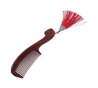 SMASOLO Portable Fine Tooth Wood Comb Hand Carved Wooden Hair Scalp Massage Comb for Women Men Small Lightweight Natural Material with Smooth Teeth for Hair Care