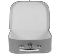 SMASOLO Portable Jewelry and Stationery Storage Suitcase Box for Wedding Guests, Grey Large 25x18x8.5cm Multi-use Packaging Box for Birthday and Valentine’s Day