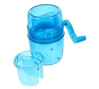 SMASOLO Portable Manual Ice Crusher Hand Crank Operated for Home Use Blue Small Shaved Ice Maker Kitchen Tool for Drinks Parties and Office