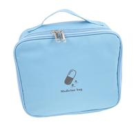 SMASOLO Portable Oxford Cloth Medical Kit Bag with Zipper Closure Emergency Storage Pouch for Travel Camping Outdoor Activities Lightweight Medicine Organizer for Family Use