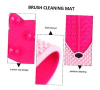 SMASOLO Portable Silicone Cosmetic Brush Cleaning Mat with Suction Cup Deep Groove Design for Various Makeup Tools Soft and Safe Material Efficient Beauty Brush Cleaner for Home and Salon