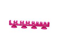 SMASOLO Portable Silicone Makeup Brush Holder Strong Suction Cups Space-saving Cosmetic Organizer Rack for Makeup Brushes and Beauty Tools Rose Red