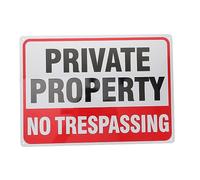 SMASOLO Private Property No Trespassing Warning Sign Reflective Aluminum Board Outdoor Security Notice for Home Business Lightweight Prohibition Sign
