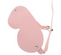 SMASOLO Pu Leather Eye Mask for Cosplay and Sleep, Light Blocking Blindfold with Adjustable Strap, Pink Masquerade Mask for Women, Travel and Party Accessory