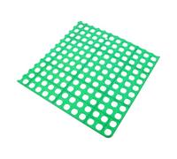SMASOLO Rabbit Cage Mat 35x35cm Green Plastic Foot Pad round Drain Holes, Pet Cage Base Pad for Small Animals, Breathable Flooring for Rabbit and Rodent Habitats
