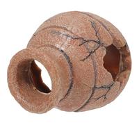 SMASOLO Reptile Box Hideout Cave for Lizards and Snakes, Compact round Decorative Reptile Cave with Landscaping Design, Safe Habitat Hideout for Desert and Tabletop Terrariums