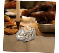 SMASOLO Resin Hedgehog Tealight Candle Holder Votive Stand with Lifelike Design for Home and Office Decor Stable Flat Base Animal Ornament in Silver