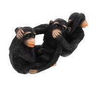 SMASOLO Resin Three Wise Monkeys Statue See No Evil Hear No Evil Miniature Animal Figurines for Home Office Shelf Decor Artistic Desktop Ornament with Intricate Detailing and Inspirational
