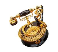 SMASOLO Retro Telephone Musical Box with Jewelry Holder Rotatable Vintage Music Box for Birthday Office Decoration Sound and Artistic Home Ornament
