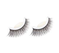 SMASOLO Reusable Thick Self Adhesive False Eyelashes Natural Look Soft Fiber Makeup Lashes for Party Wedding Daily Use with Spare Glue Strips
