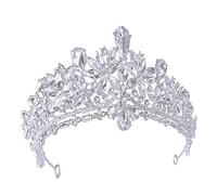 SMASOLO Rhinestone Crown for Bride Elegant Hair Accessory for Women Lightweight Tiara for Weddings Birthdays Proms Engagements Special Occasions