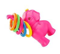 SMASOLO Ring Toss Set with Pink Elephant, 4 Plastic Throwing Rings for Outdoor Play, Interactive Toss Game for Boys