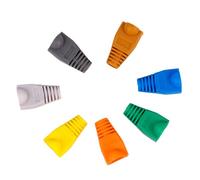 SMASOLO Rj45 Network Cable Boots Cover 100pcs Plastic Connector Boots Cap 0.6-0.65mm Protective Cover for Ethernet Cables Suitable for Computer Accessories and Network Random Style