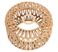 SMASOLO Rustic Straw Rope Lampshade Pendant Lamp Cover Handmade Wicker Light Shade 22 X 10Cm for Indoor Hanging Light