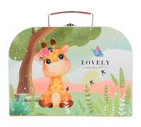 SMASOLO ’s Portable Giraffe Mini Suitcase Storage Box for Stationery and Sundries, Handheld Carry Case for Travel, Makeup, and Craft Organizer