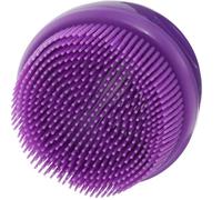SMASOLO Silicone Body Bath Brush Long Teeth Soft Bristle Scrubber for Gentle Exfoliation and Back Cleaning Easy Grip Massage Tool for Men Women and Purple