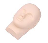 SMASOLO Silicone Eyelash Mannequin Head Model for Practice, Realistic Skin Tone Cosmetic Makeup Training Head, Reusable Training Mannequin for Eyelash Extensions and Makeup Artists