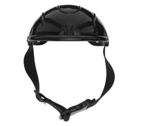 SMASOLO Small Dog Motorcycle Helmet Adjustable Strap Hard Black Pet Safety Hard Hat for Outdoor Activities Puppy Bike Helmet Protective Gear