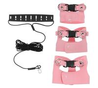 SMASOLO Small Pet Harness Vest Set with 2M Squirrel Traction Rope, Bite-Resistant Leash for Hamster, Ferret, Chinchilla - Pink, Sizes Sml, Walking Aid for Small Animals