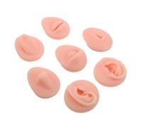 SMASOLO Soft Silicone Body Part Piercing Practice Kit with Realistic Nose Mouth Ear Tongue Navel Models Portable Simulation for and Professional Use Light Skin Color