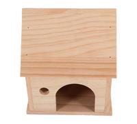 SMASOLO Solid Wood Hamster Villa Guinea Pig Hideout House for Small Animal Multi Functional Wooden Hamster House Feeding Platform and Guinea Pig Cage Accessories