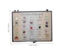 SMASOLO Specimen Mini Display Box for Transparent Acrylic Gemstone Crystal Collection Case Durable Portable Geology Kit for Educational Use and Classroom Learning