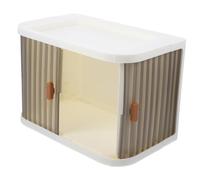 SMASOLO Stackable Foldable Sundries Storage Organizer Box for Desk Multipurpose Plastic Organizer for Office Home Kitchen Space-saving Stationery Holder and Tissue Box