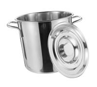 SMASOLO Stainless Steel Crawfish Boiler Pot Cooking Bucket with Double Handles and Lid Soup Cooker for Kitchen Use Smooth Polished Surface Safe for Food Preparation