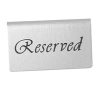 SMASOLO Stainless Steel Double Sided Reserved Table Sign Tent for Restaurant and Conference Room Stable and Practical Guest Reservation Table Marker for Weddings Banquets and Business
